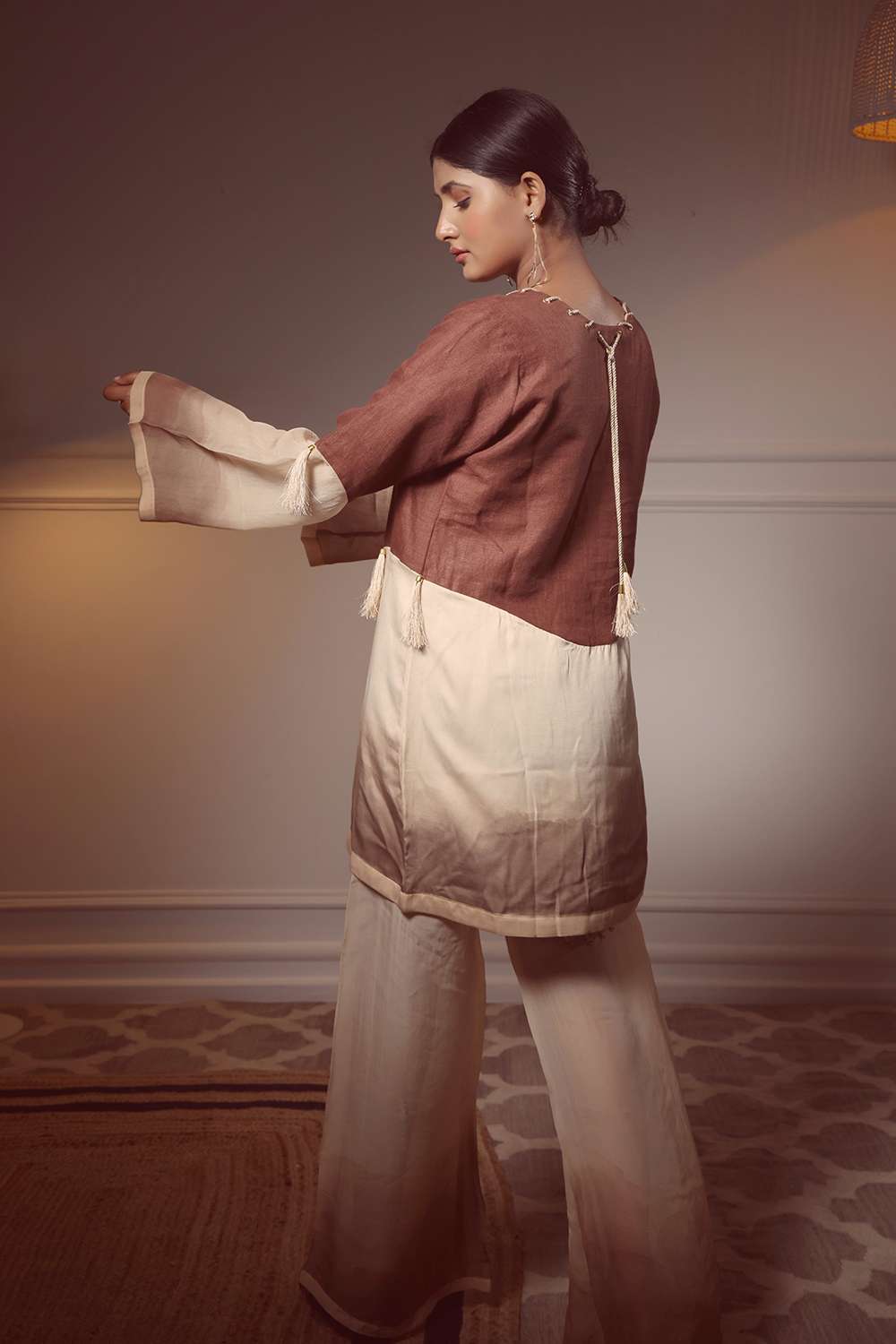 Our iconic kurti set with thread detail and pant
