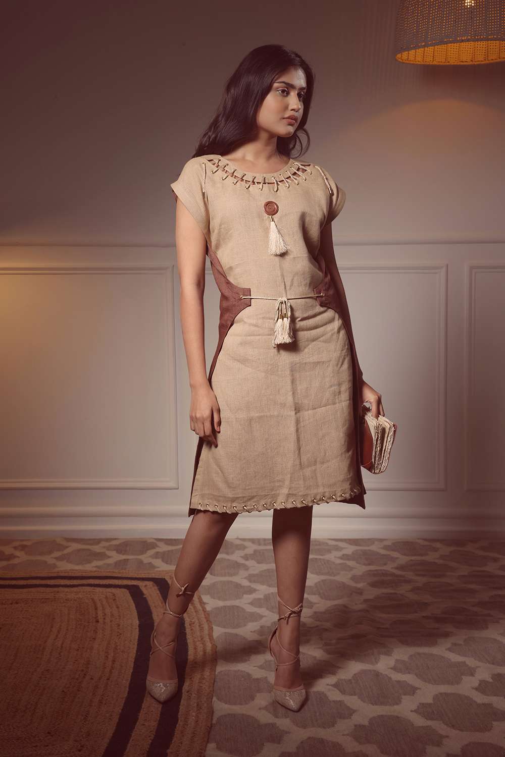 Tie-up dress (free size)