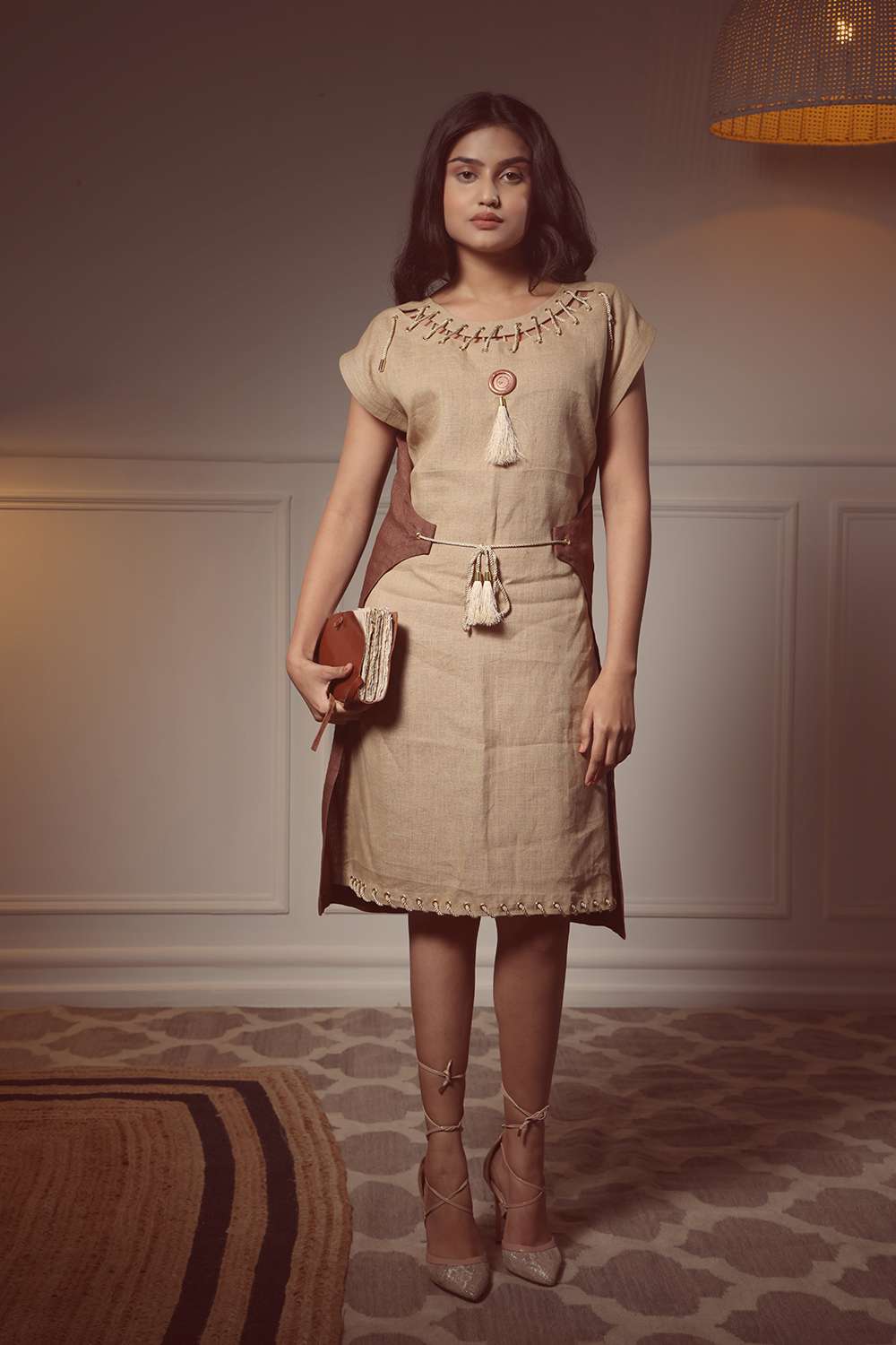 Tie-up dress (free size)